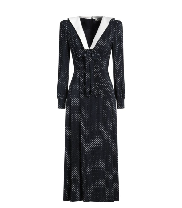 ALESSANDRA RICH 블랙 미디 드레스 제품 이미지