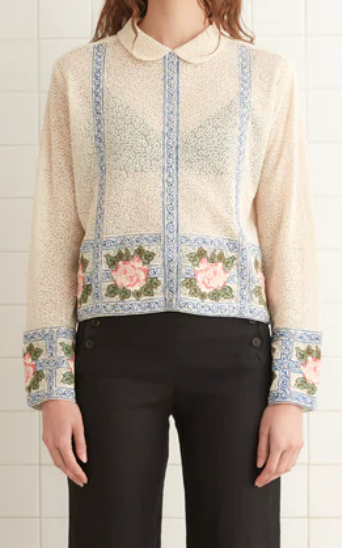 이 사랑 통역 되나요 4화 고윤정(차무희) 보디 버번 로즈 블라우스 제품 이미지