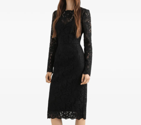 돌체앤가바나 레이스 미디 드레스