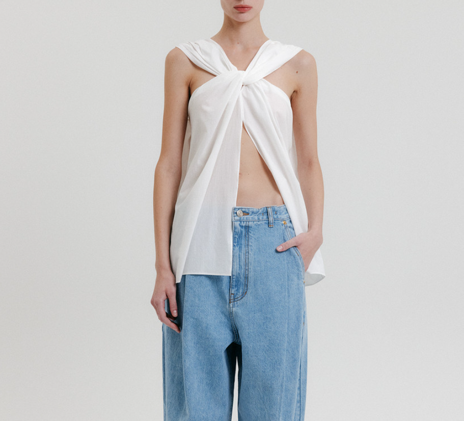 EENK 잉크 Knotted Top 화이트 제품 이미지