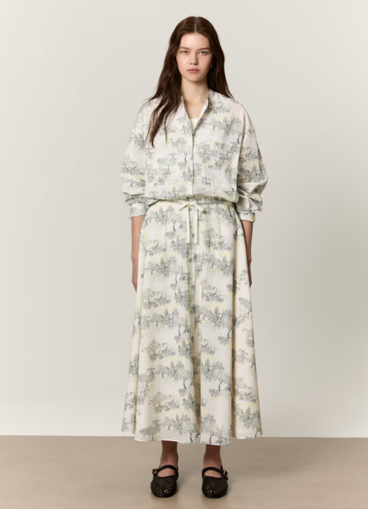 아떼 바네사브루노 패턴 버튼장식 플레어 스커트 제품 이미지