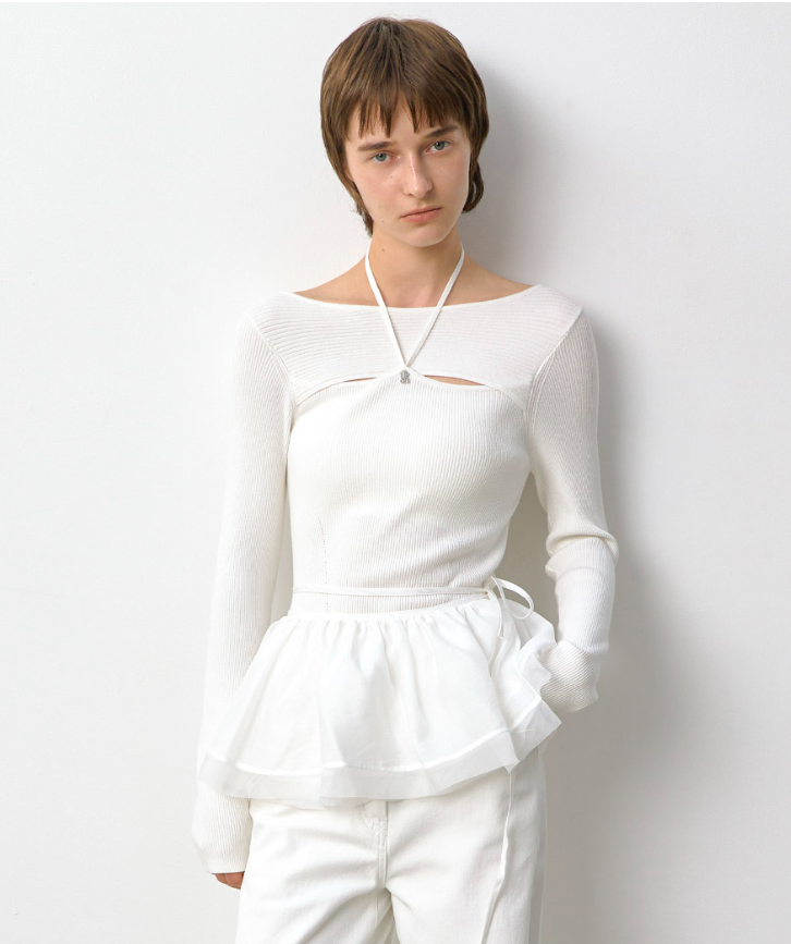 아틀리에 나인 조시엣 홀터넥 니트 제품 이미지