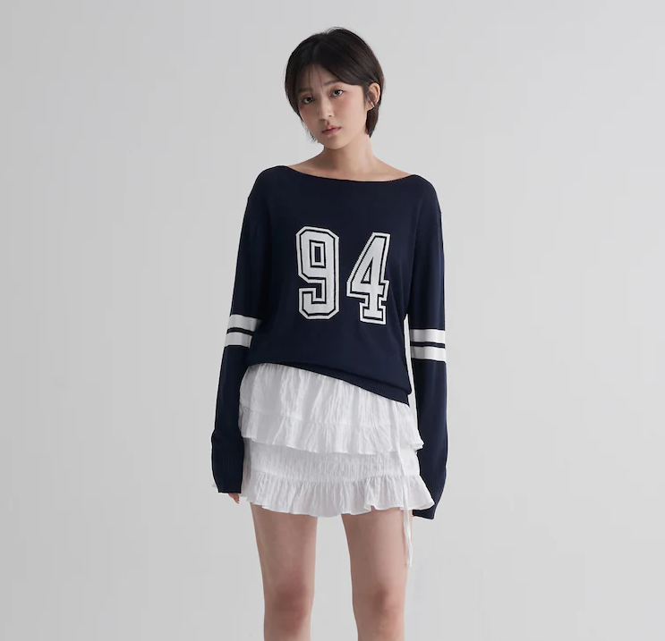 8 SECONDS 넘버링 풀오버 네이비 제품 이미지