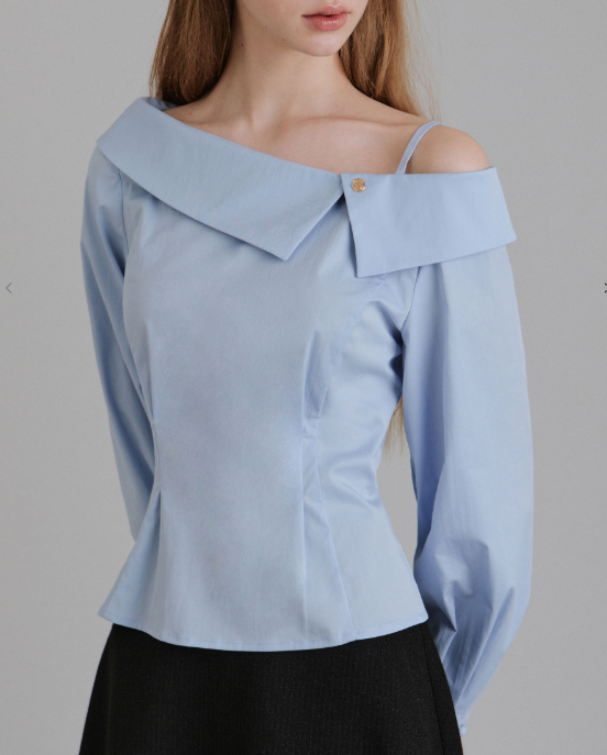 판사 이한영 오세영 4화 토와브 뮬 오프숄더 블라우스 착용 제품