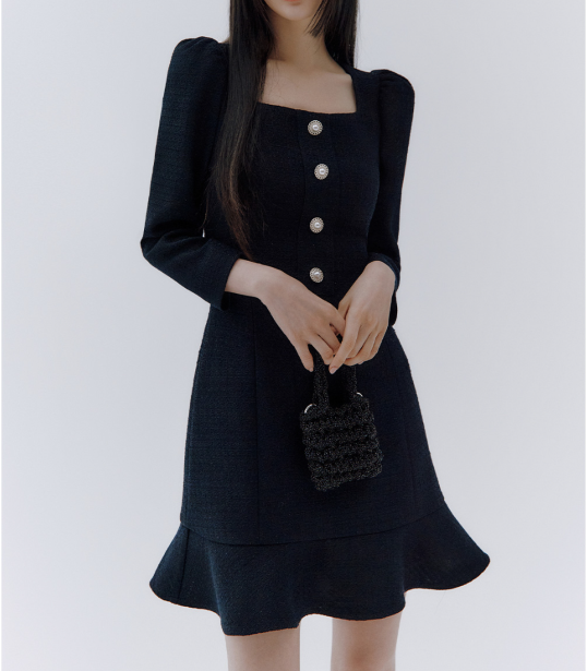 [W CONCEPT] 이바나헬싱키 트위드 미니 드레스